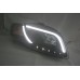 AUDI A4 B7 05-08 Black Projector Head Lamp Light w Bar